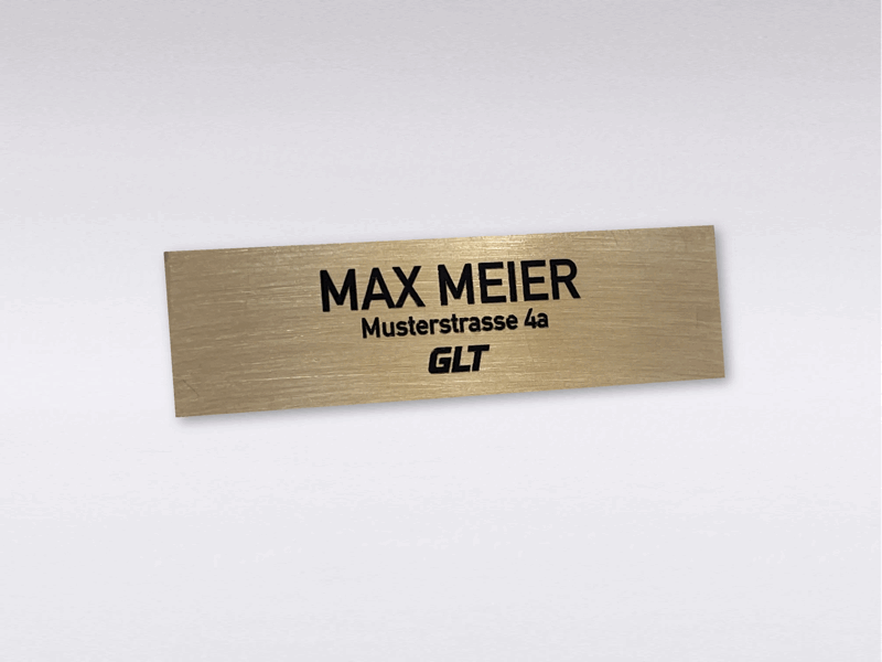 Lasergravur auf Messing