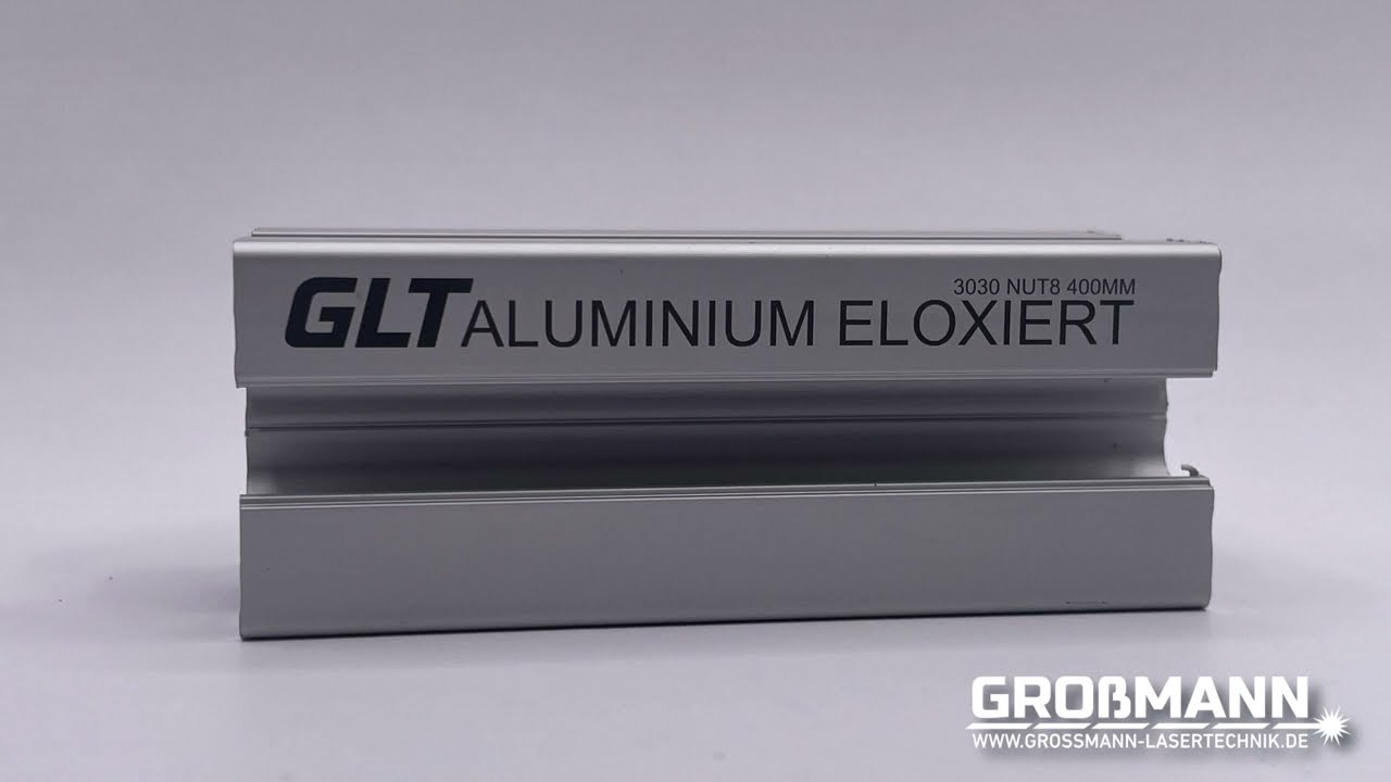 Eloxiertes Aluminiumprofil laserbeschriften mit Faserlaser INTEGRA